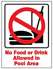 No food or drink allowed sign